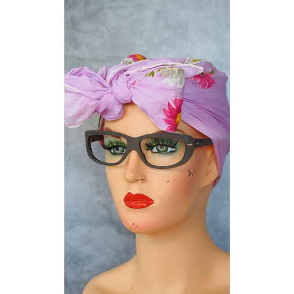 Vintage 1960s De Lotto Cat eye Eyeglasses Frame Faux Wood Pin up Italy NOS main image 8